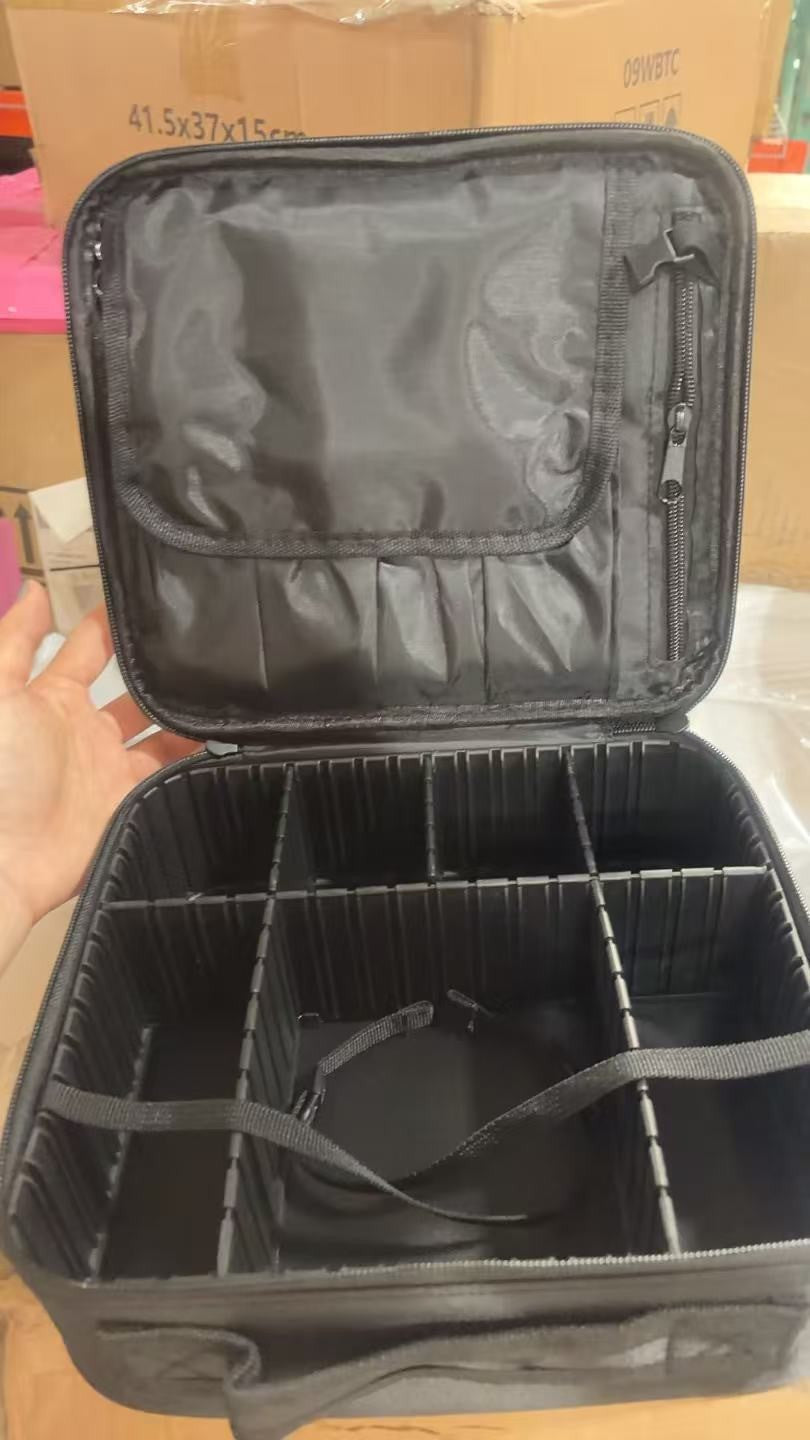 Oxford Cloth Portable Makeup Bag - Compact Cosmetic Organizer