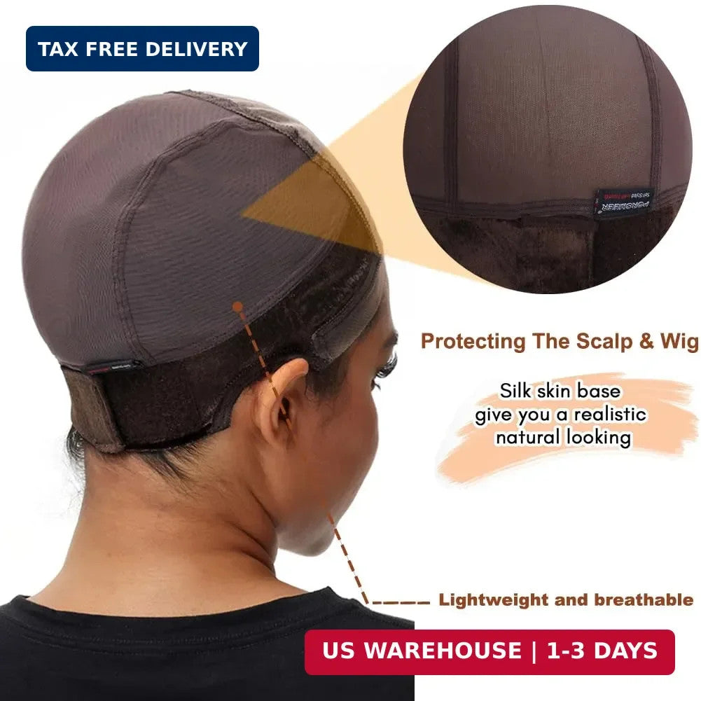 Wig Cap with Grip Band for Secure Fit and Full Coverage - Breathable & Discreet