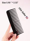 Wide Tooth Anti-Static Heat-Resistant Hair Comb for Detangling, Large Size