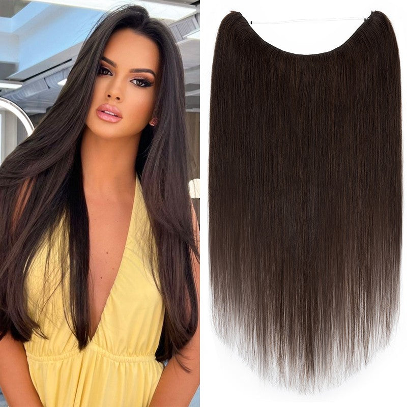 Remy Human Hair Clip-In Extensions with Invisible Wire & Clips - Thick, Natural Look
