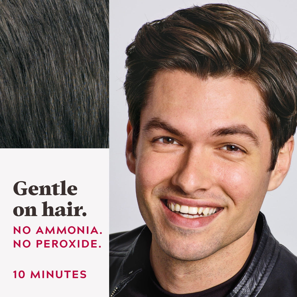 (Pack of 3) Gray Hair Coloring Comb Kit - Dark Brown A-45, Easy No-Mix, Lasts 8 Weeks