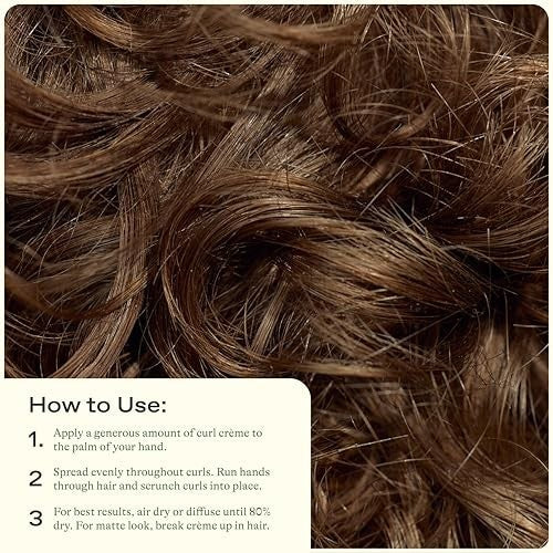 Lightweight Curl Cream for Men - Natural Wavy Hair, Frizz Control, Hold