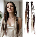 16-Inch Clip-In Dreadlocks Hair Extensions for Women - Natural Look
