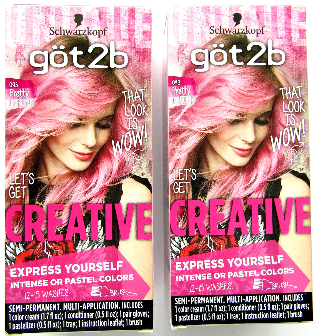 Schwarzkopf Pretty In Pink Intense Semi-Permanent Hair Color - 2 Pack