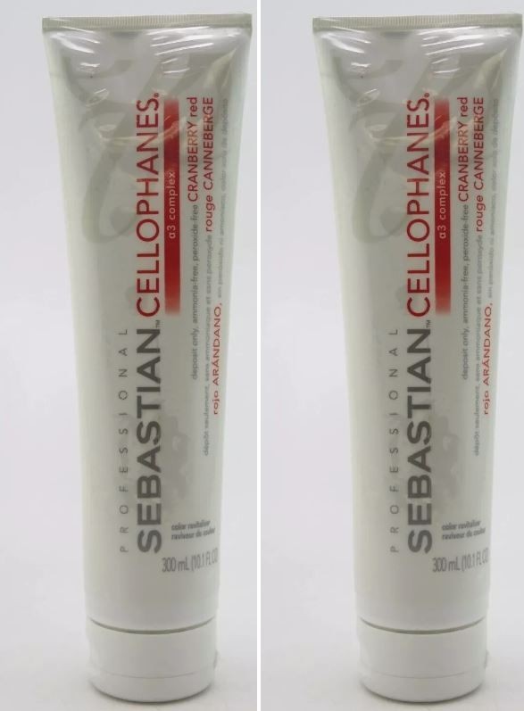 Sebastian Cellophanes Cranberry Red Hair Dye Pack of 2 - Non-Damaging Color