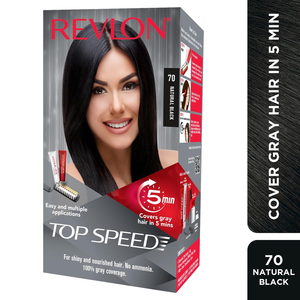 Permanent Hair Color for Women and Men | Natural Black, 5-Minute Grey Coverage