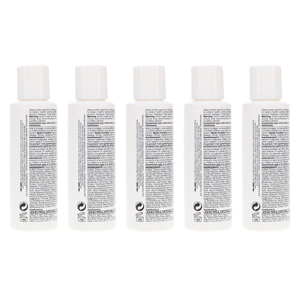 Paul Mitchell Color Protect Daily Shampoo 3.4 oz 5 Pack - Sulfate & Paraben-Free