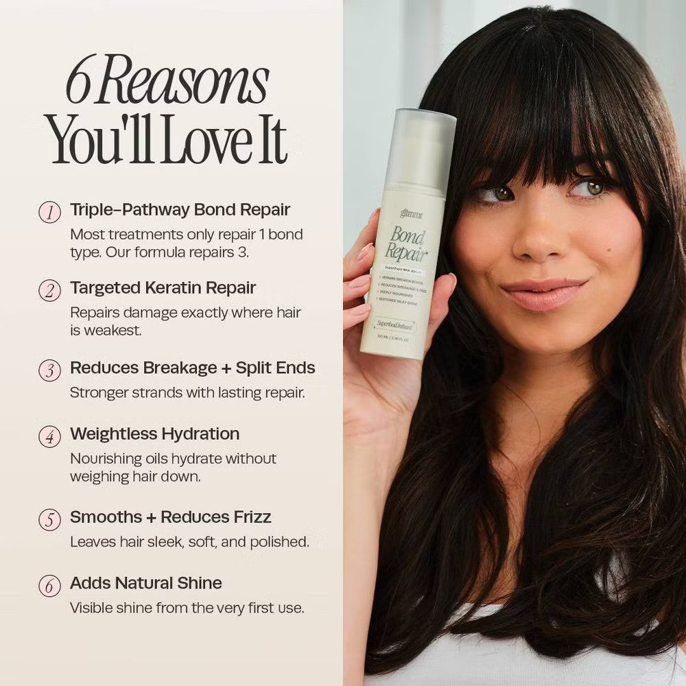 Hair Repair Serum - Hair Bond & Frizz Control with Natural Superfoods, 3.38 fl oz