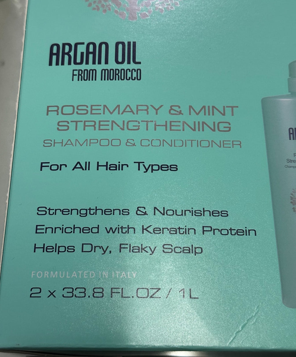 Argan Oil Moroccan Rosemary Mint Strengthening Shampoo and Conditioner Set