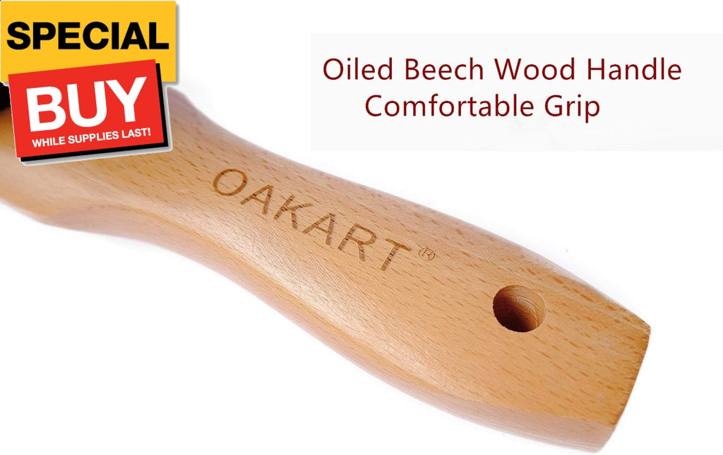 14-Inch Soft Bristle Dusting Brush with Oiled Beech Wood Handle - Indoor & Outdoor Cleaning Tool