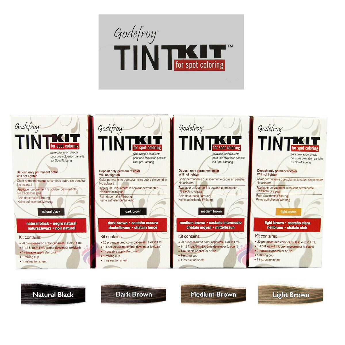 Hair Color Tint Kit for Gray Coverage — Up to 6 Weeks, 20 Applications