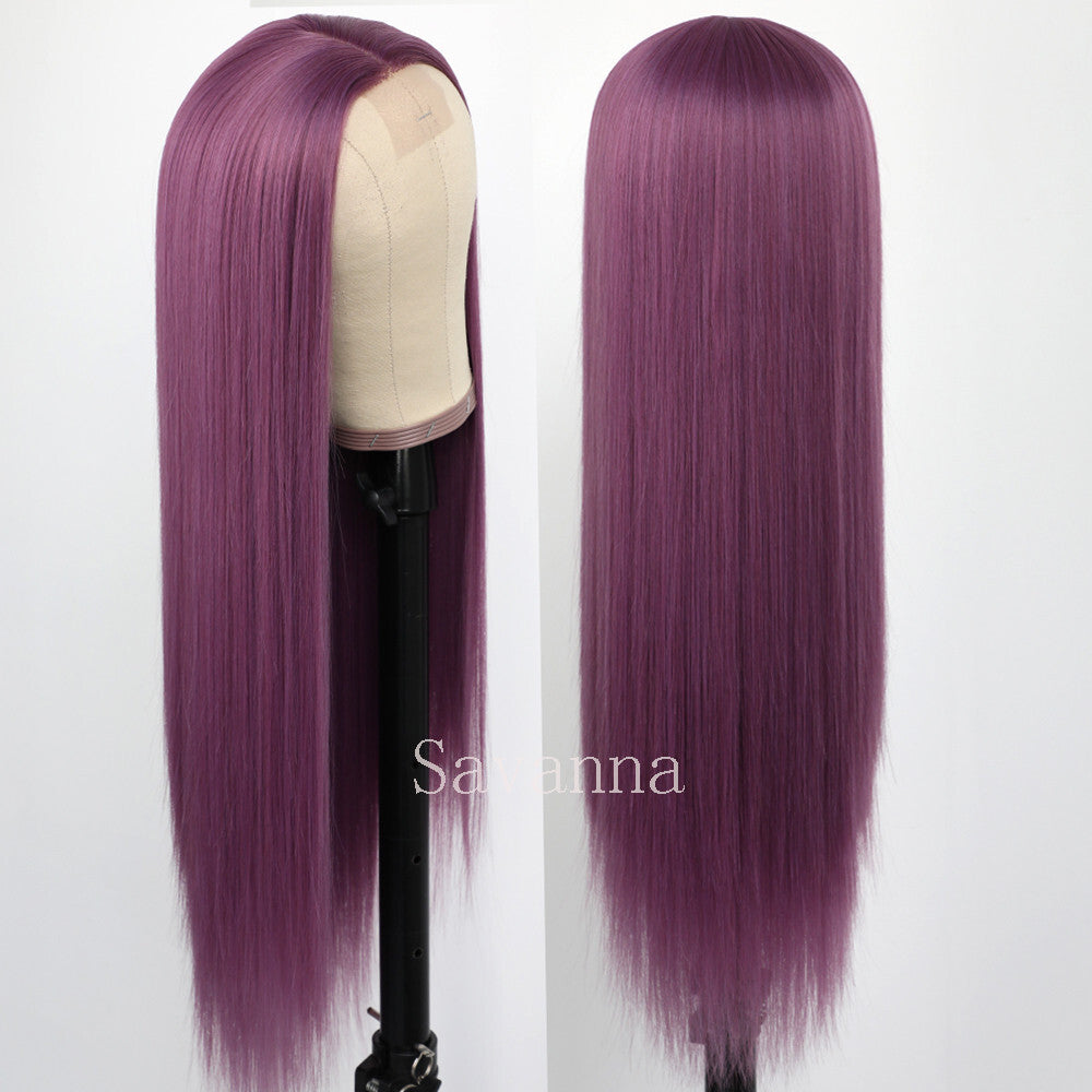 Synthetic Lace Front Wig - Heat Resistant Middle Part Cosplay Hair