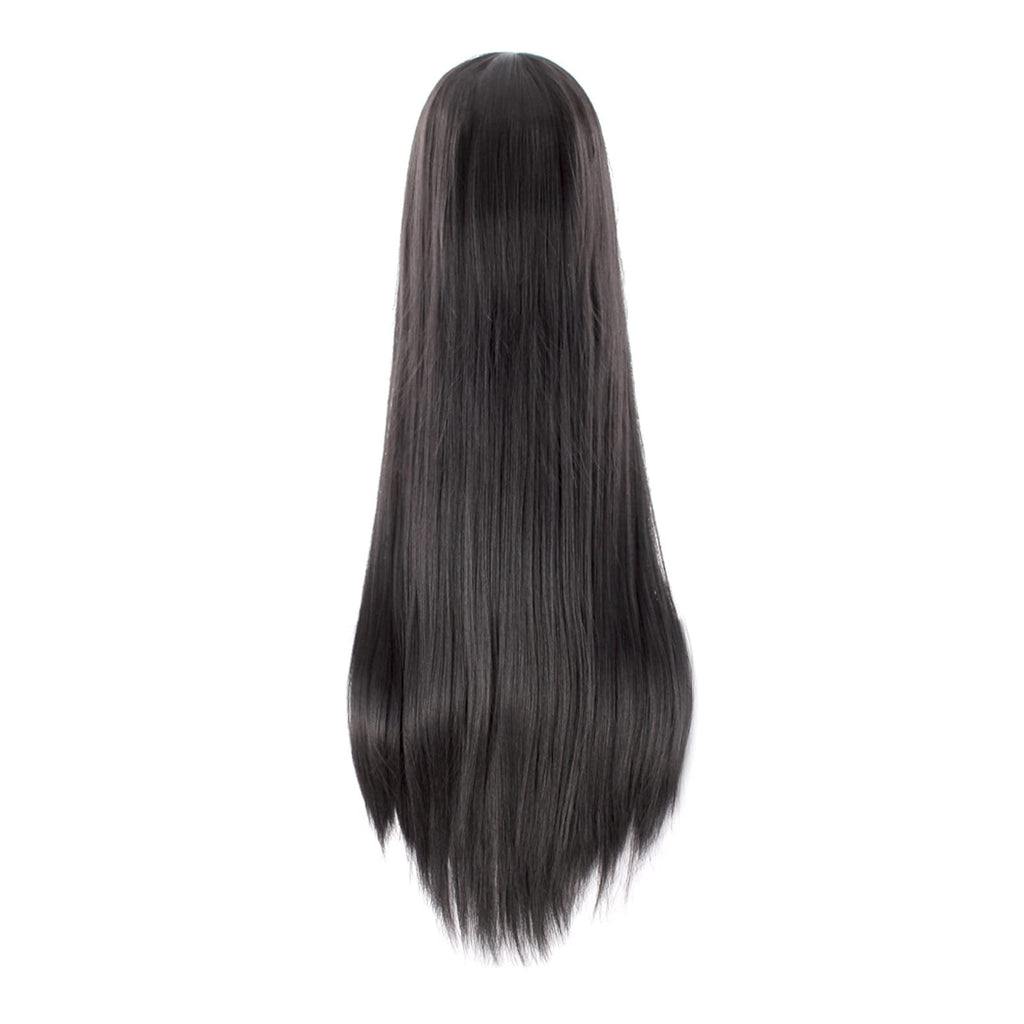 Long Straight Costume Wig - 40 Inch Anime Cosplay Hair in Black