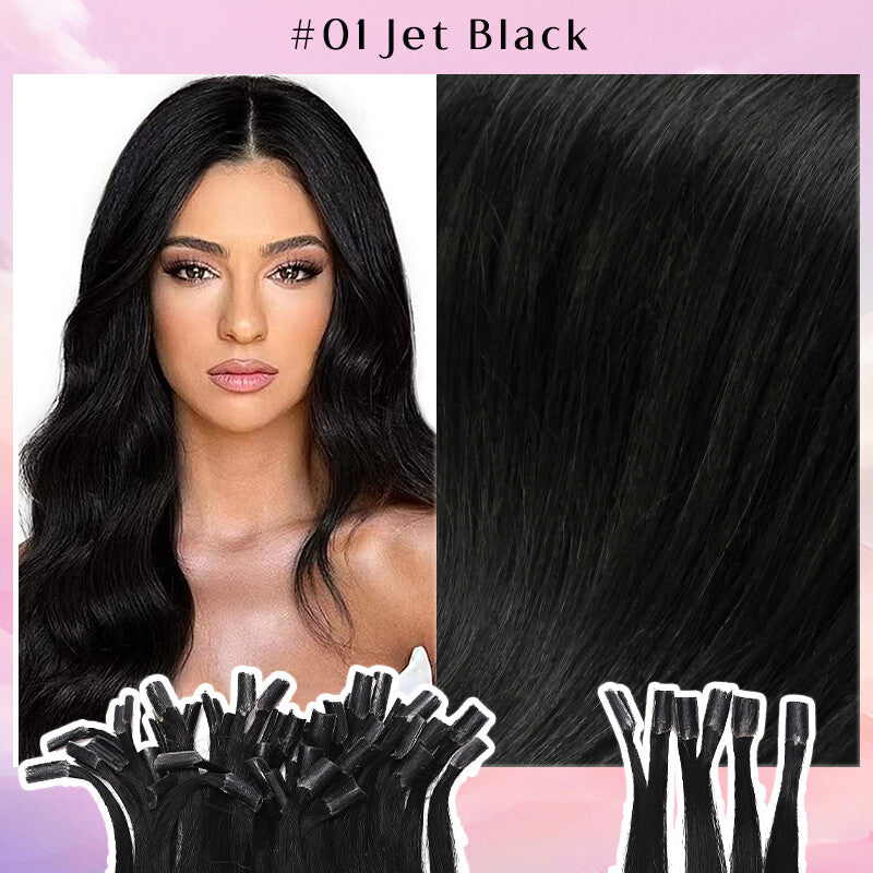 Keratin U Tip Hair Extensions - Real Human Hair, Multiple Colors & Lengths