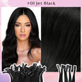 Keratin U Tip Hair Extensions - Real Human Hair, Multiple Colors & Lengths