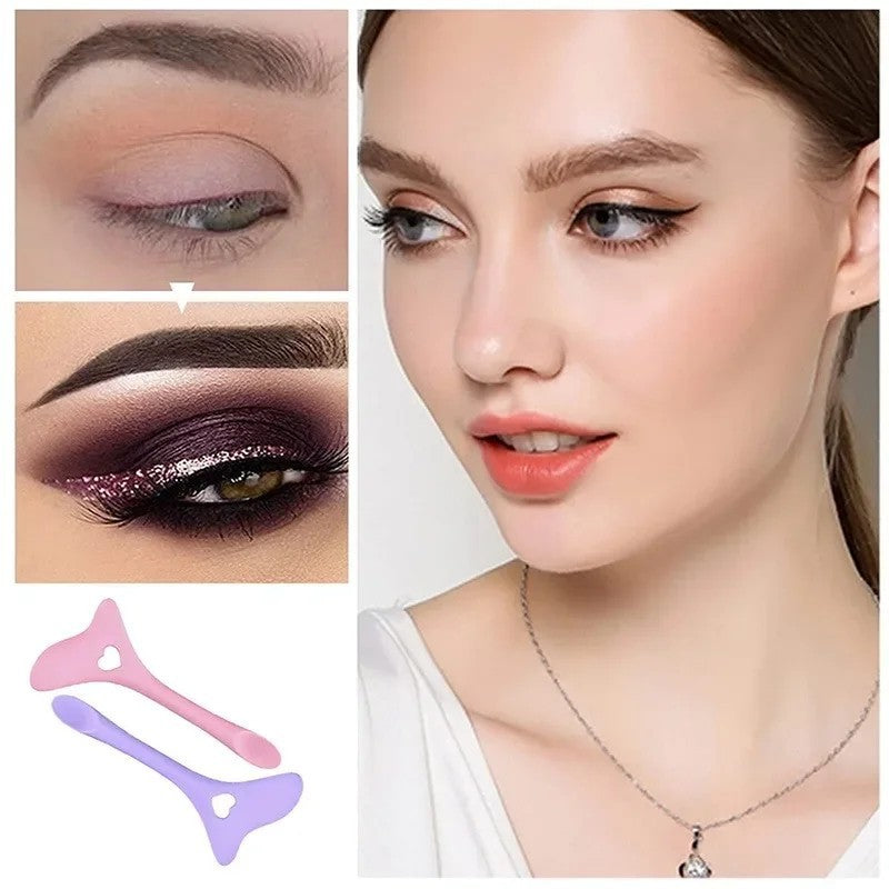 Multi-Functional Silicone Makeup Tool with Eyeliner, Lipstick, Eyebrow, and Eye Shadow Application Aids