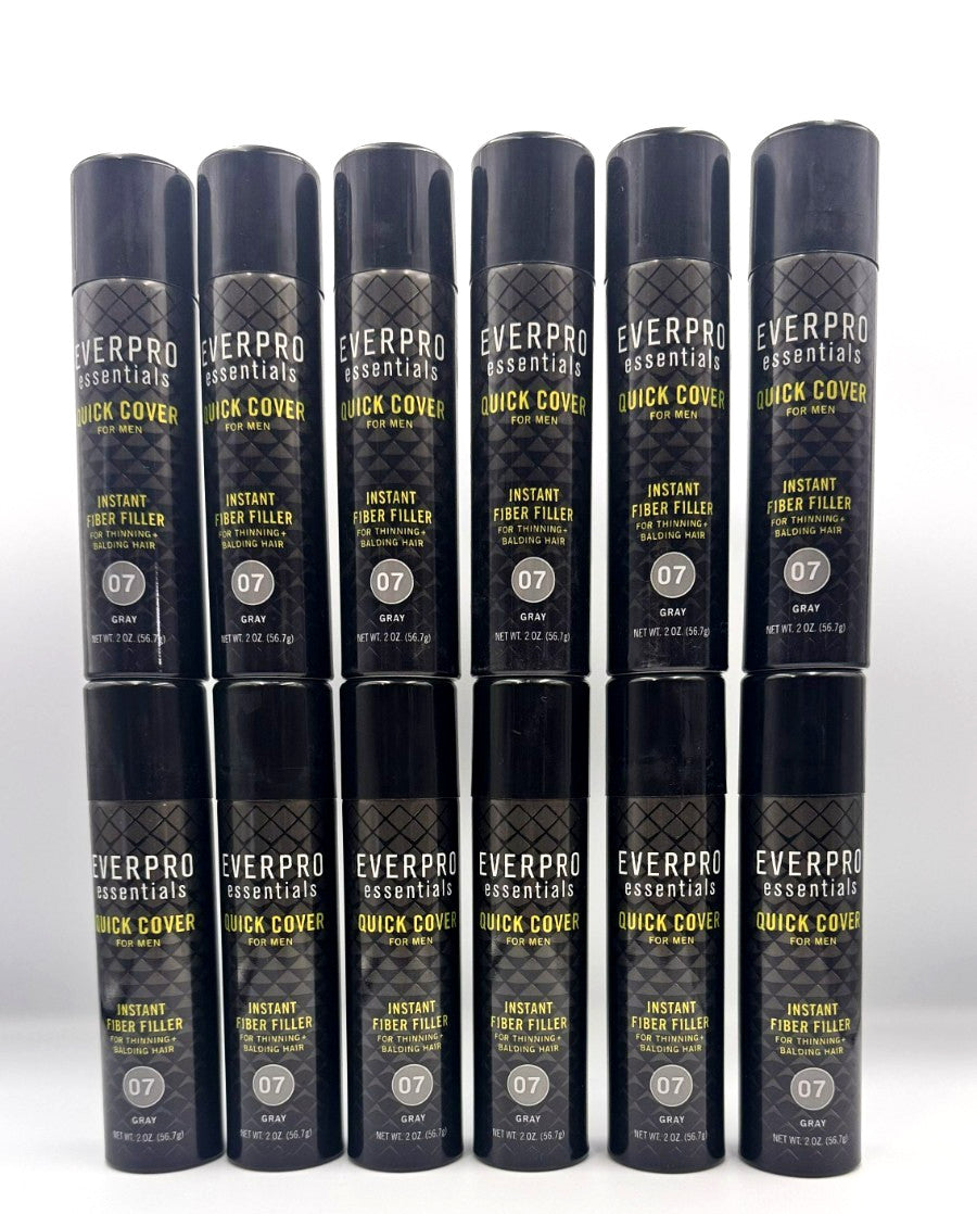 Men's Thinning Hair Cover Spray & Filler - Grey 2 oz, 12 Pack