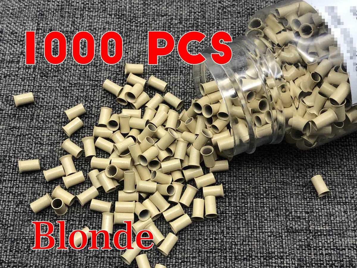 1000PCS Hair Extension Micro Link Beads Copper Tube Rings Jewelry