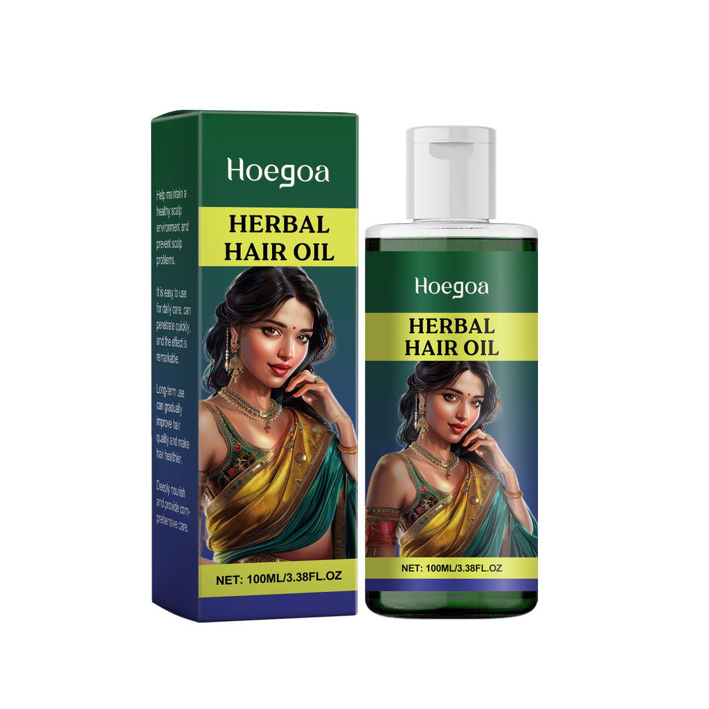 Herbal Hair Oil with Coconut & Vitamin E for Dry Damaged Hair - Nourishing Scalp Treatment