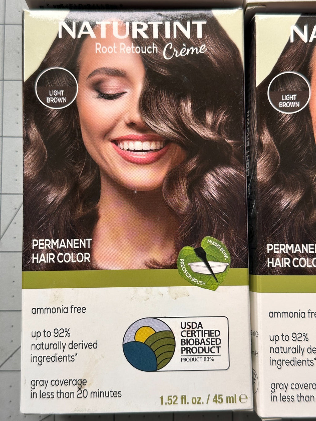 Natural Hair Color Root Retouch Creme Light Brown 6-Pack - Permanent Hair Dye