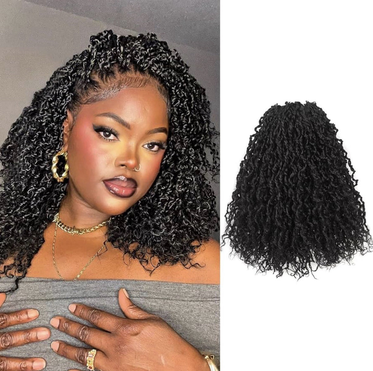 12-Inch ToyoTress Ultraess Mini Twist Crochet Hair - Ultra-Soft Synthetic Fiber