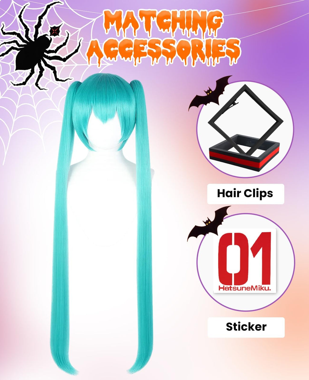 Blue Ponytail Wig for Women & Cosplay - Adjustable, Heat-Resistant Costume Hair