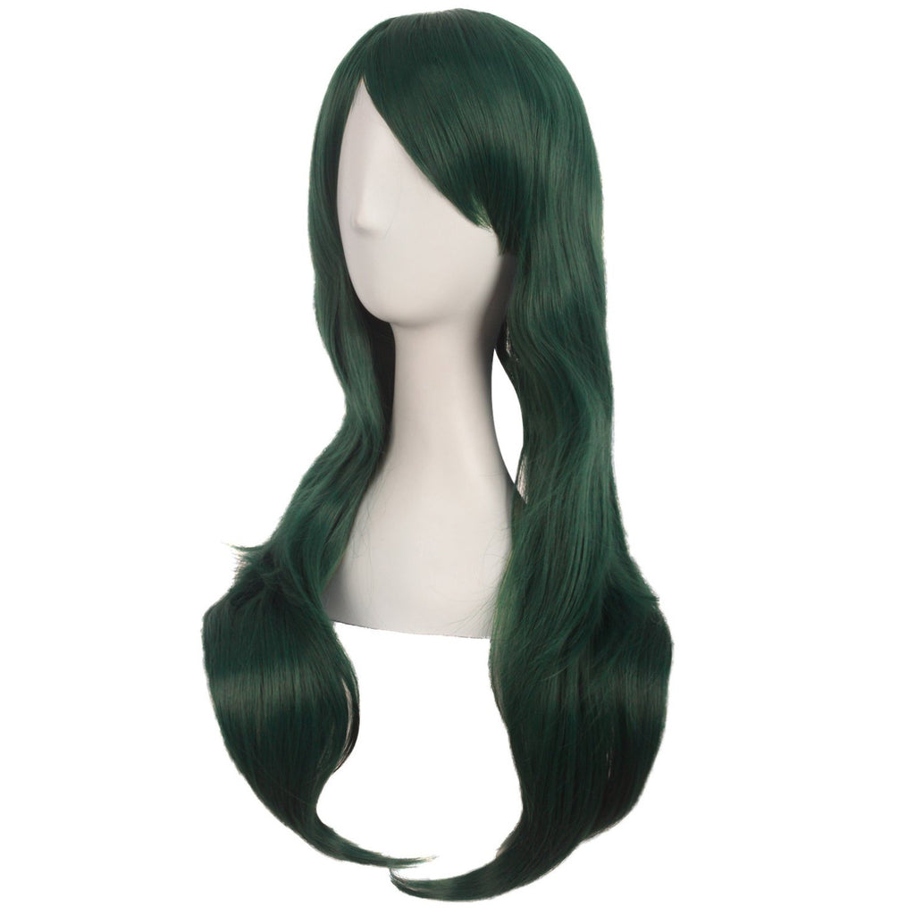 Long Curly Costume Wig - Pine Green 28 Inch Women Cosplay Fiber