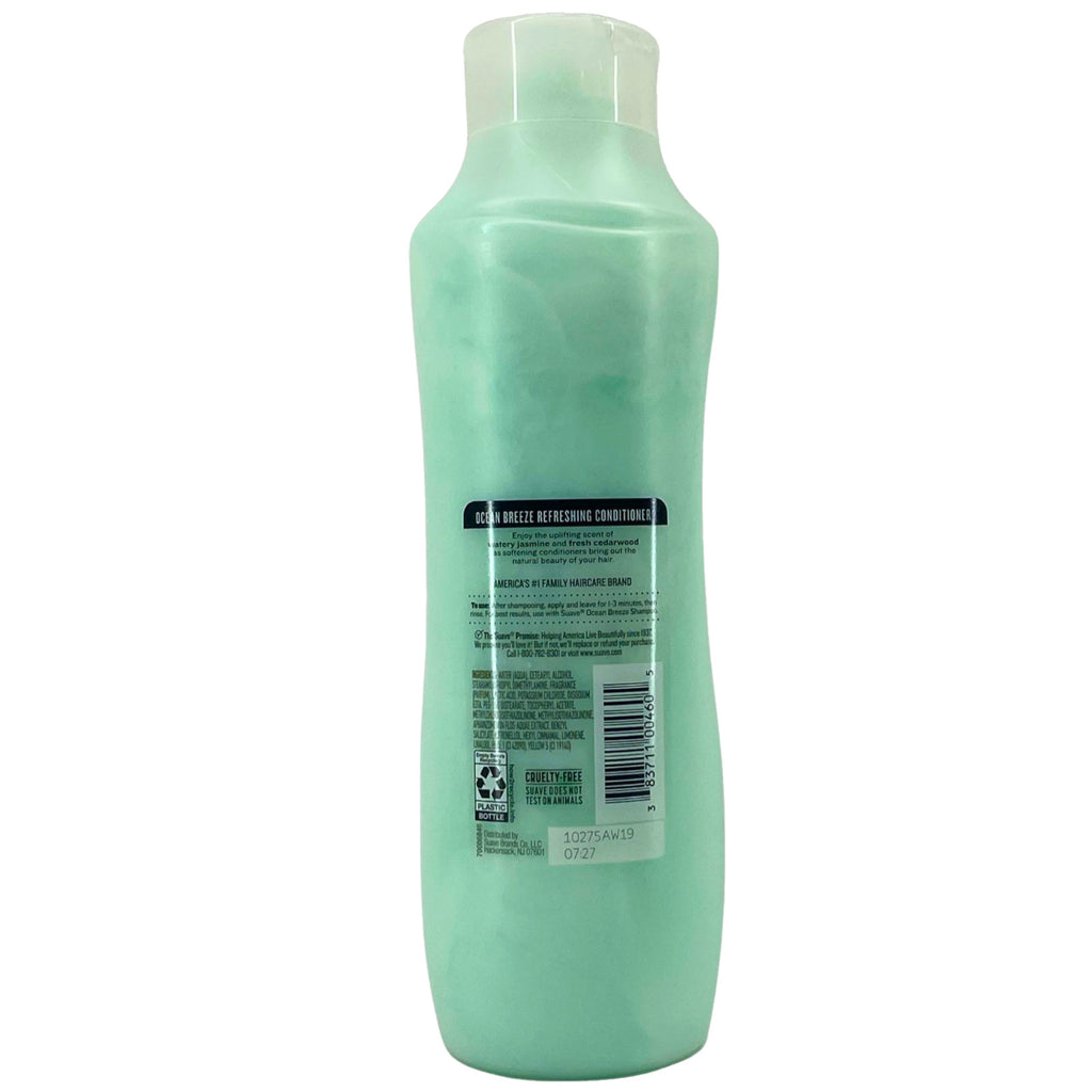 Suave Essentials Ocean Breeze Conditioner 2-Pack, Family Size 22.5oz