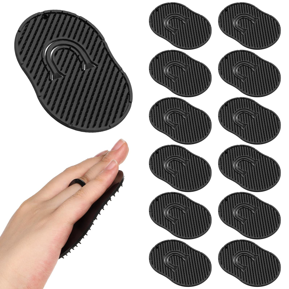12 Pack Portable Pocket Combs for Men - Hair & Scalp Massage Brushes
