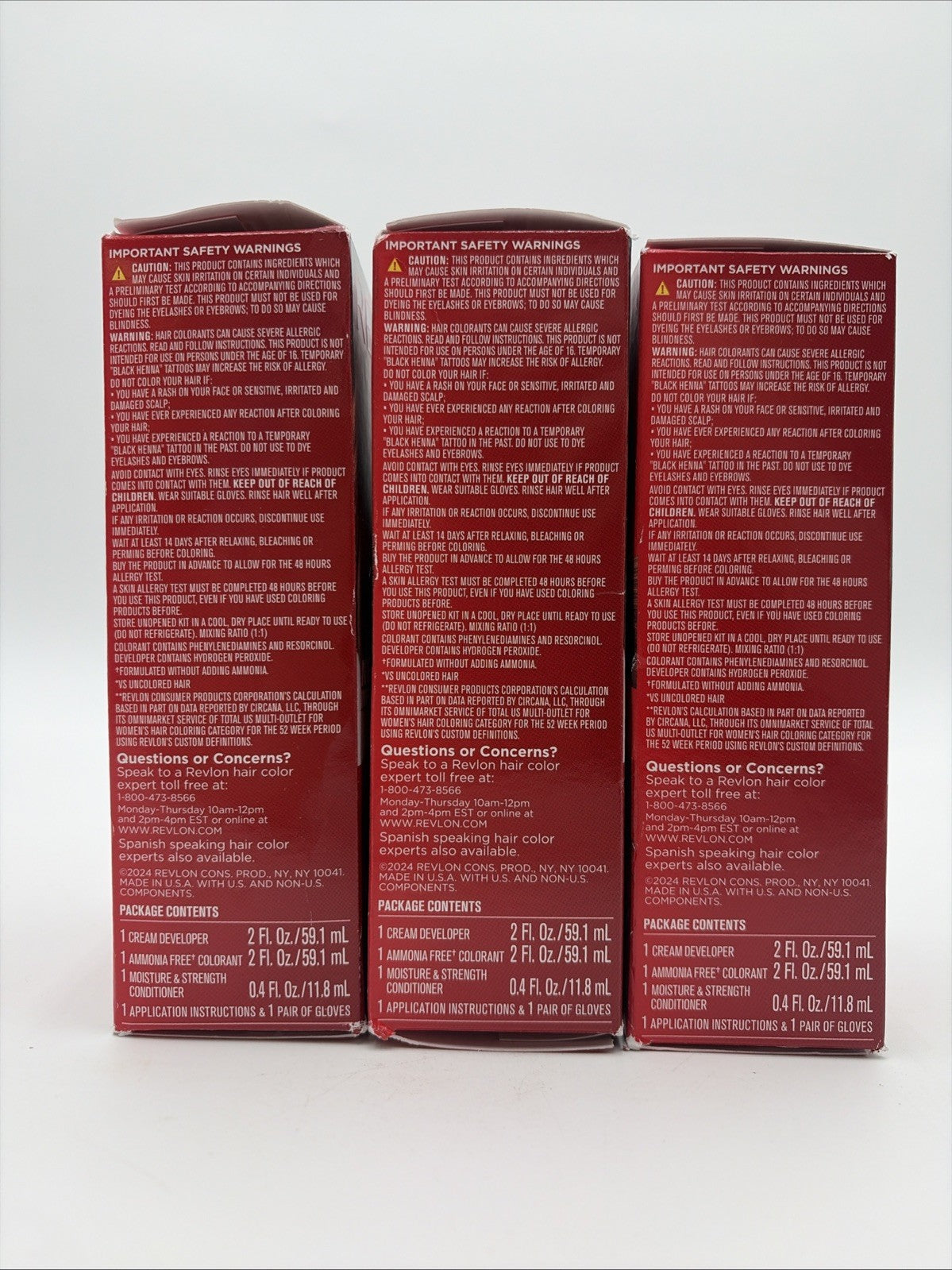 Revlon ColorSilk Beautiful Color Hair Dye 55 Light Reddish Brown Pack of 3