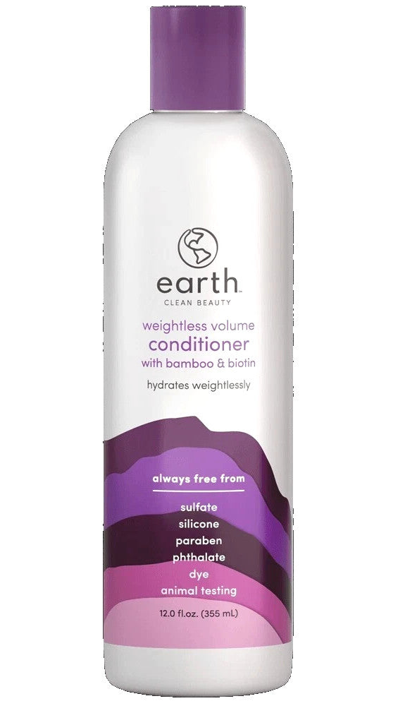 4 Pack Earth Clean Beauty Weightless Volume Conditioner with Bamboo & Biotin - 12 oz Each
