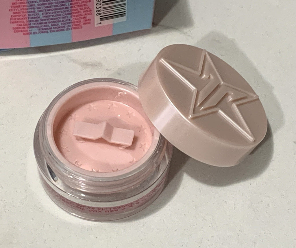 Icy White Eye Shadow with Gold and Silver Pearls - High-Gloss Eyeshadow