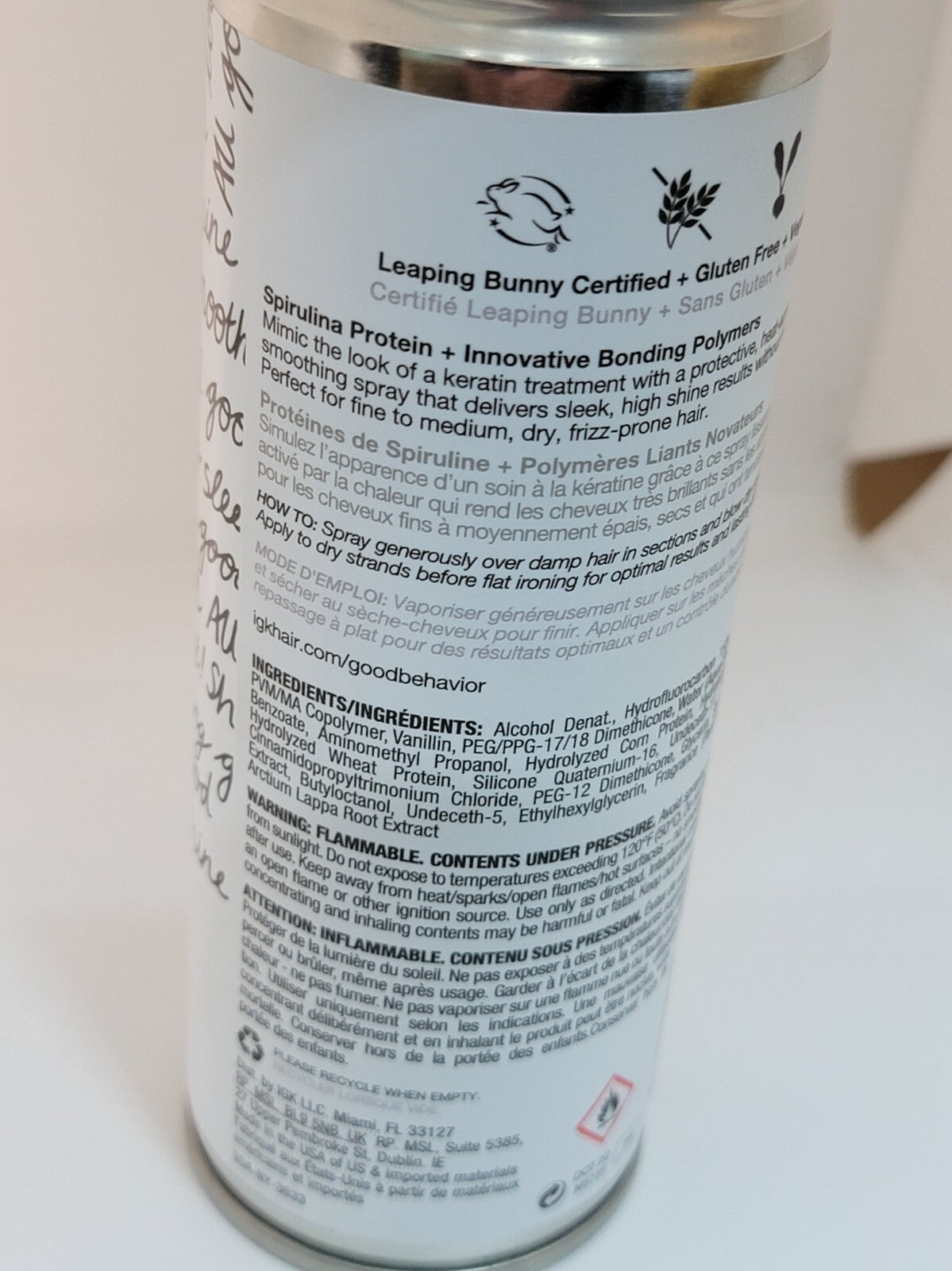 IGK Good Behavior Spirulina Protein Smoothing Hair Spray 5.6 Oz