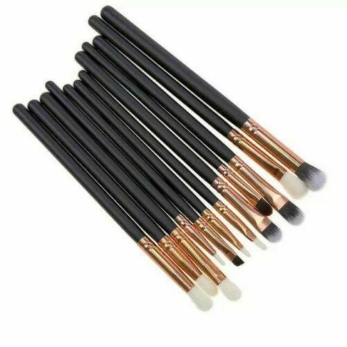 12-Piece Makeup Brush Set with Eyelash, Eyebrow, Foundation & Eye Brushes