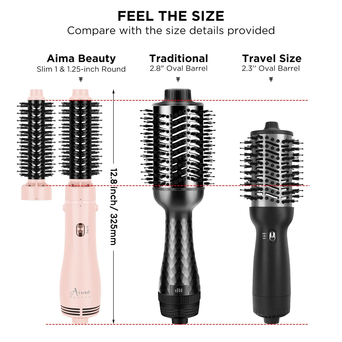 Pink 2-in-1 Blow Dryer Brush Set for Hair Styling and Volumizing