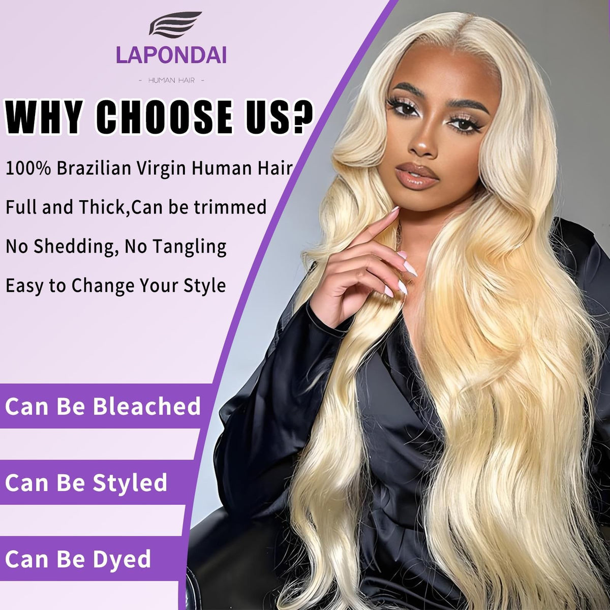Blonde Brazilian Virgin Hair Bundle 18 Inch Double Weft 613 Color