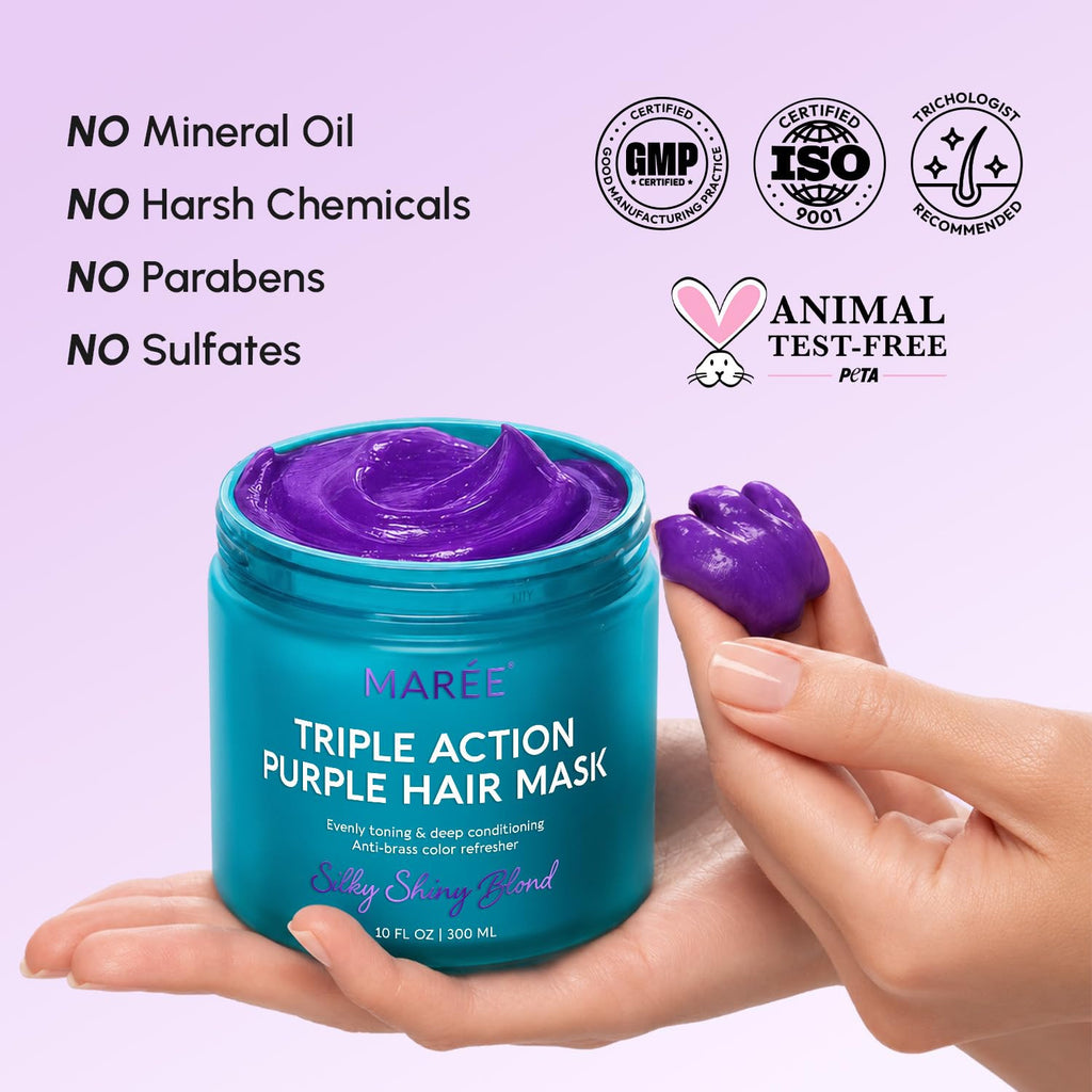 Deep Conditioning Hair Mask for Damaged Hair Repair with Keratin & Coconut Oil – Hydrating Treatment, 10 Fl Oz