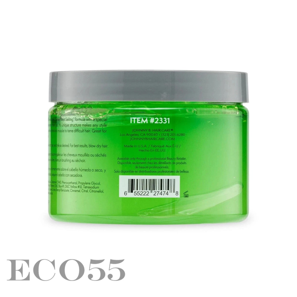 Hair Styling Gel - Thick, High-Shine Hold, Alcohol-Free, 12 oz Each (2 Pack)