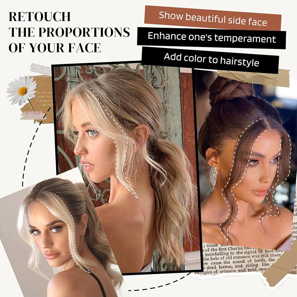 Full Lace Hair Topper with Frontal Human Hair Patches for Hairline Cover - Remy Human Hair