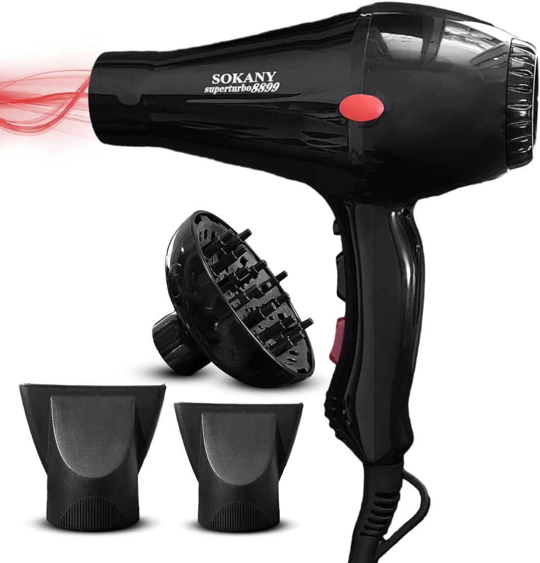 Professional 2400W Hair Dryer - 220-240V with Cold Shot & Multiple Settings