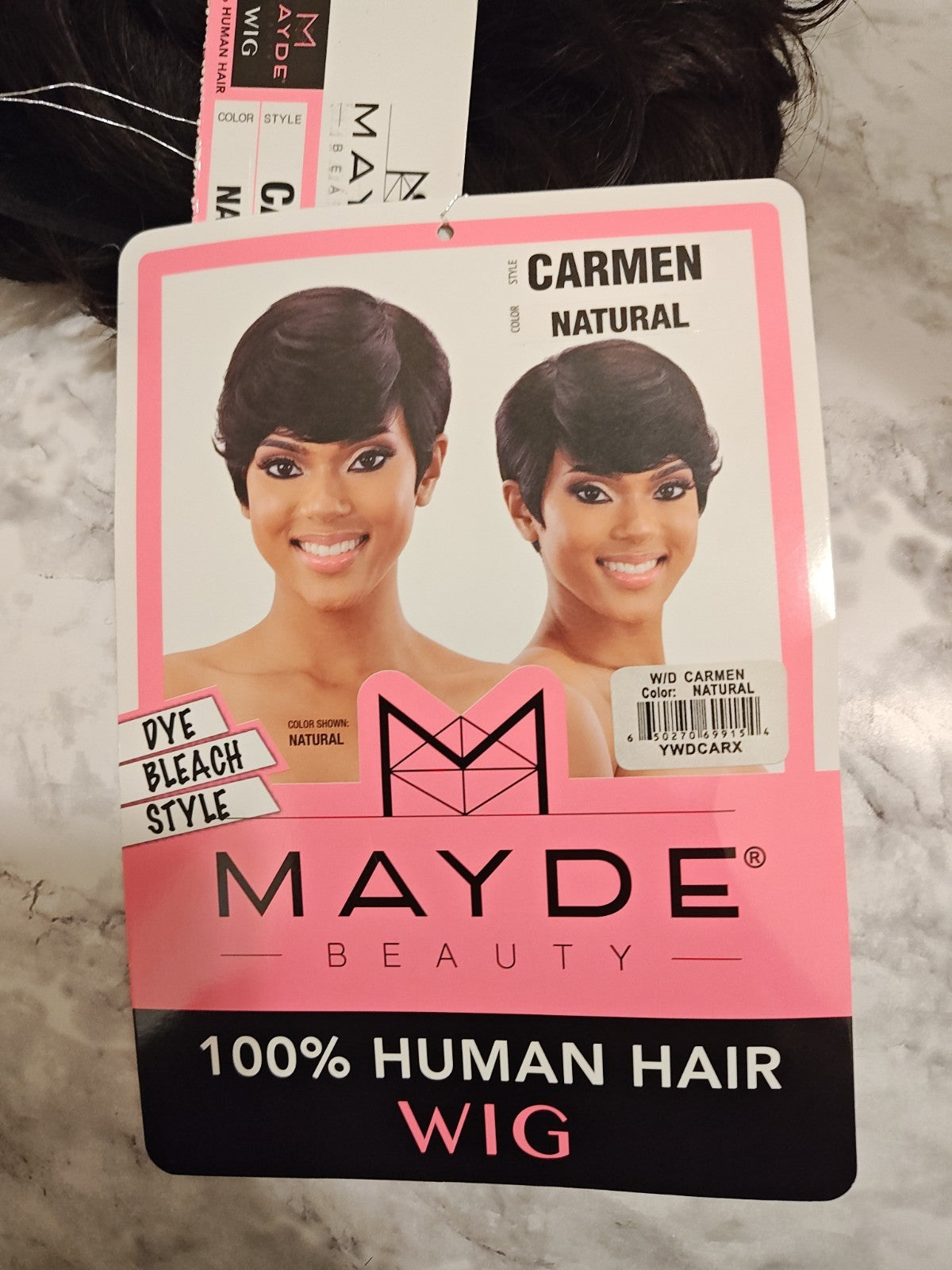 100% Human Hair Wig - Carmen Natural Brown Black - New with Tags