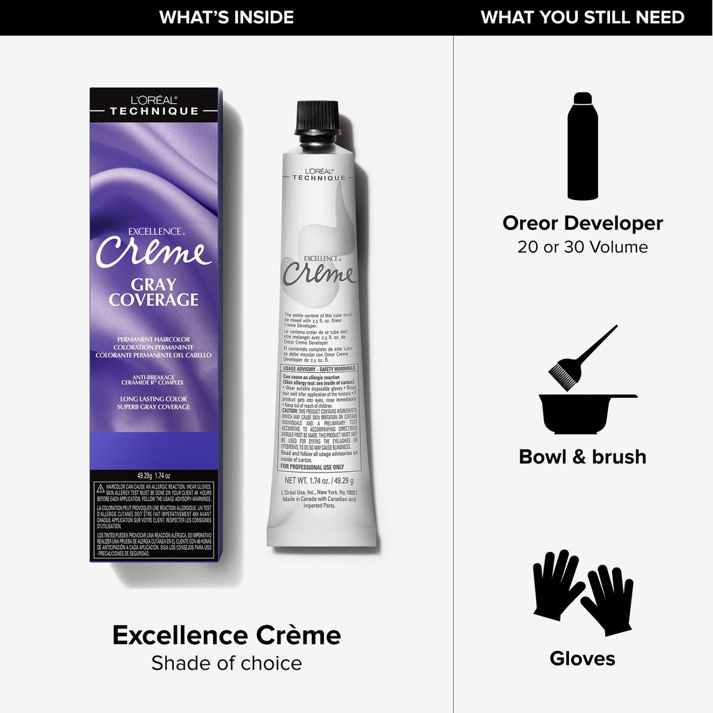Permanent Hair Color Light Blonde - L'Oréal Technique Excellence Crème
