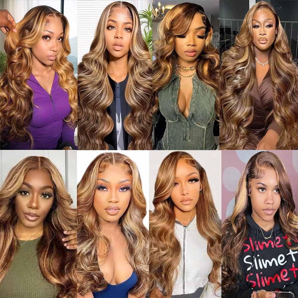 Human Hair Body Wave Highlight Blonde Bundles 28-32 Inch 3-Pack