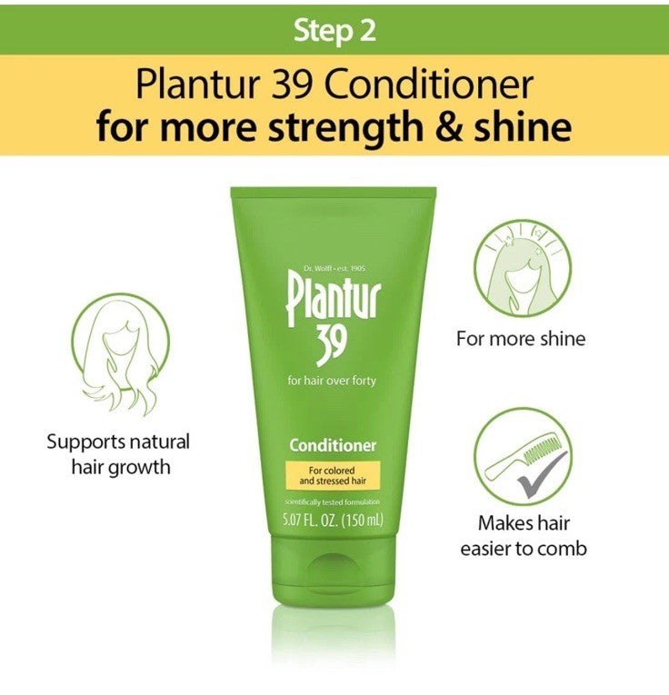 Plantur 39 Phyto-Caffeine Shampoo & Conditioner Set for Colored & Stressed Hair