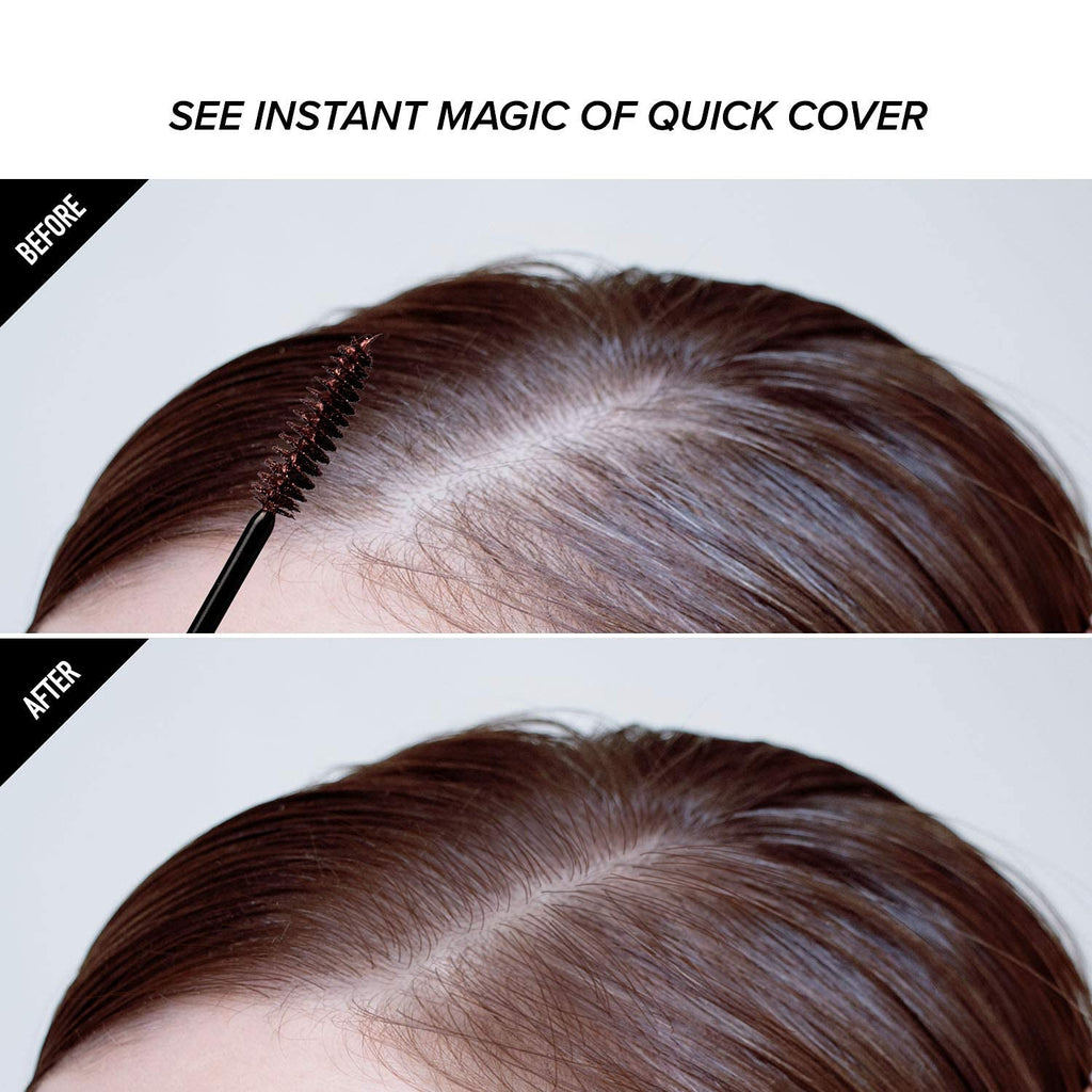 Gray Hair Root Touch Up Brush & Stick Set - Dark Brown Temporary Hair Concealer