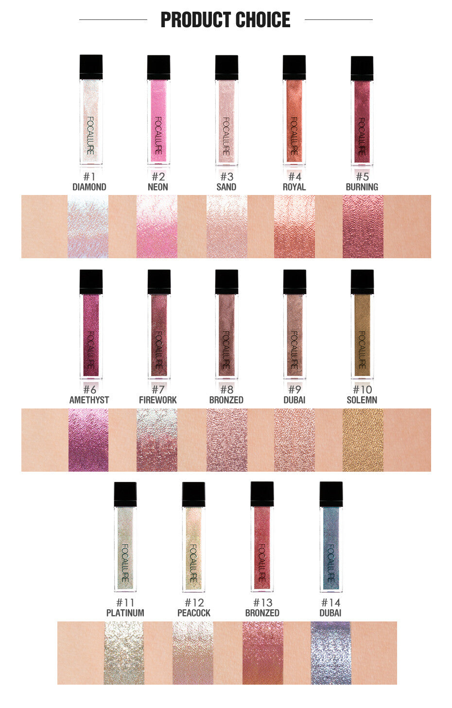 Liquid Eyeshadow Glitter & Glow Waterproof Eye Makeup - Multiple Shades