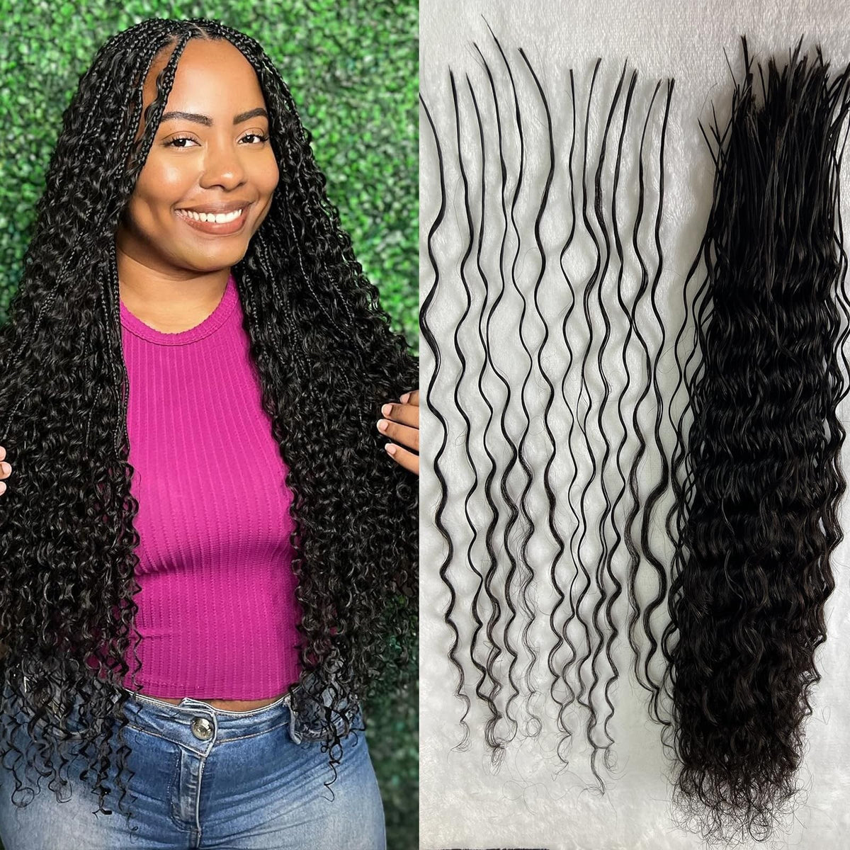 Human Hair Extensions 20 Inch Deep Wave Double Drawn Virgin Brazilian Hair