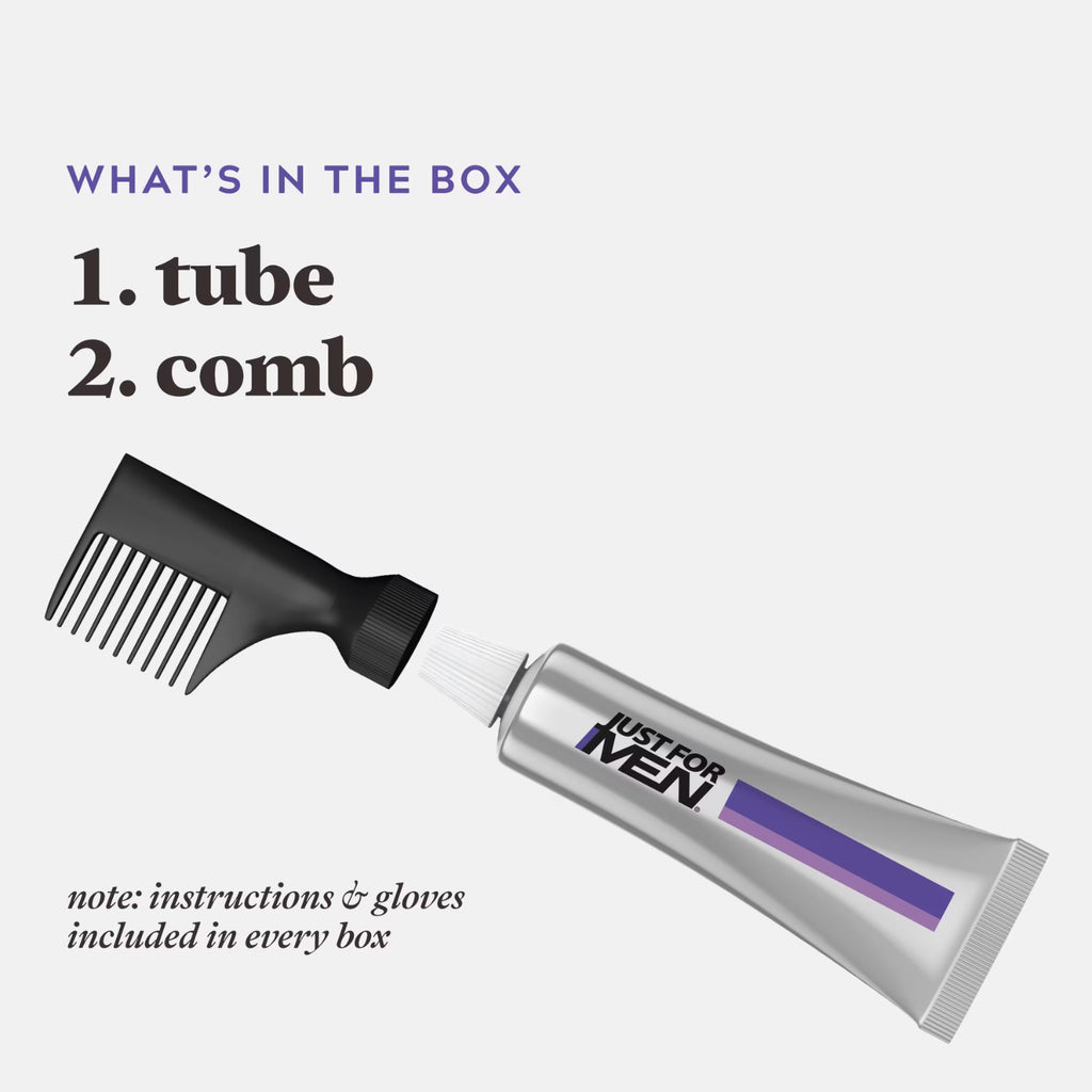 Hair Color Kit with Comb Applicator - Black, Touch of Gray 3-Pack