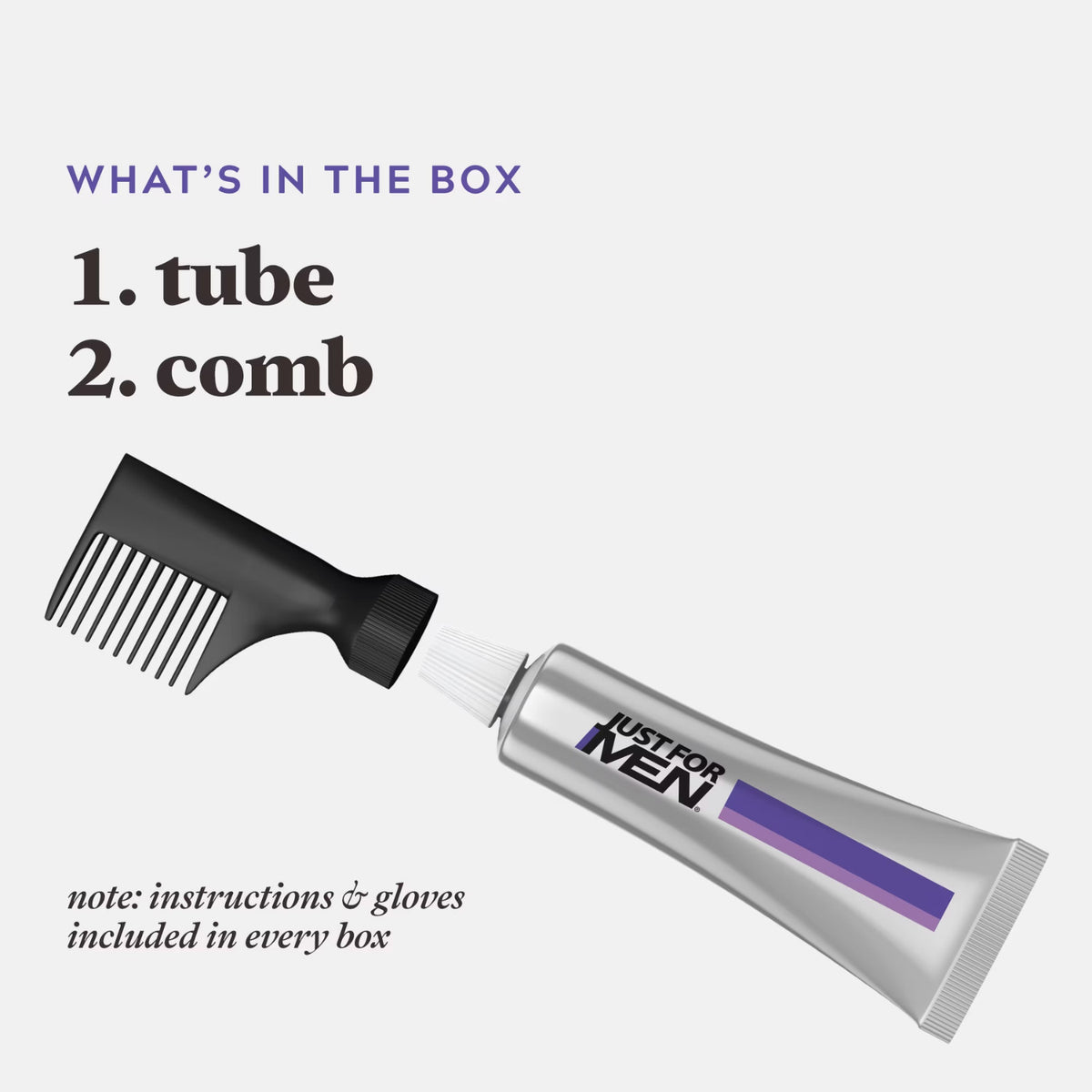 Hair Color Kit with Comb Applicator - Black, Touch of Gray 3-Pack