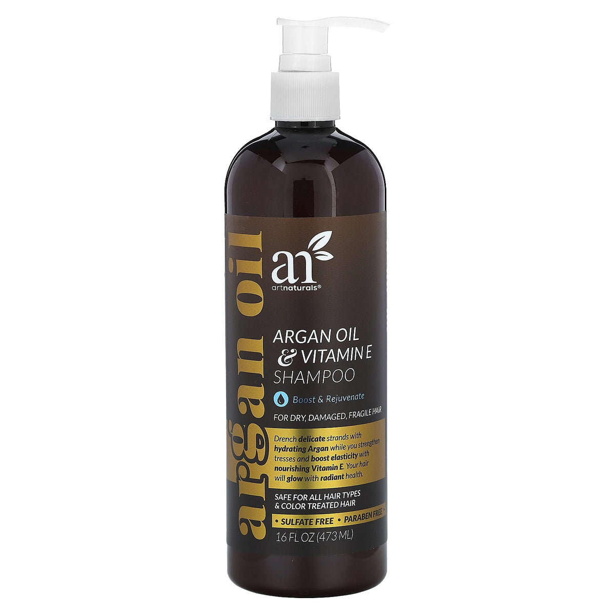 Argan Oil & Vitamin E Hair Shampoo - Hydrating Nourishing 16oz